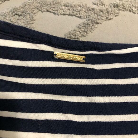 Micheal Kors nautical stripe 3/4 sleeve tee size M - Picture 4 of 9